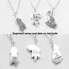 Personalized Pet Cat Dog Photo Silver Pendant Necklace Engraved Name 925 Sterling Silver Dog Tag Necklace Best Women Memorial