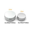 1 oz/30 ml en aluminium cosmétique bouteille couvercle à vis rond en aluminium pot canettes maquillage vide baume à lèvres cosmétiques conteneur