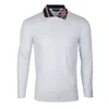 Nowy Brytyjski Styl Trzy Klamry Koszula Kreatywna Flaga Lapel Fashion Simple Business Casual Długi Sleeved T-shirt