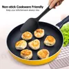 Spatula de silicone definir raspadores resistentes ao calor com forte núcleo de aço inoxidável, utensílios de cozimento não-vara ajustados cozinhar misturando o cozimento 6 pcs