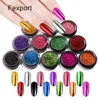 Fexport Mirror Effect Nail Glitter Pulver Spegel Spik Glitter Pulver Krom Metallisk Manikyr Pigment Ultra Thin Glitter