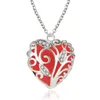 Hueco Corazón Locket Luminoso Collares pendientes Resplandor en la oscuridad Árbol de la vida Colgante Brillante Declaración Joyería Regalos Mujeres Hombres DHL al por mayor