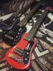 Promotion Black Red Metallic Blue Hofner Shorty Travel Guitar Protable Protable Guitare électrique avec un sac en coton Enveloppement T3484802
