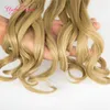 Ombre Clip in Hair Extensions Bruin Blonde Hoogtepunten Synthetisch Steil Haar 250gram Synthetische Vlechten Haarklemmen Marley Twist 5 stks Clips