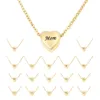 2 heart necklace gold