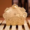 Hot Hollow Lace Flower Laser Cut Cut White Gold Red Candy Box Luxury Wedding Party Sweets Candy Prezent Kocha Favor Boxes