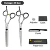 6 "profissional corte de cabeleireiro tesoura desbaste kit Japão 440C barbeiro hairstylist tesoura ferramentas de corte de cabelo salão de cabeleireiro tesouras set