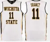 Designer Maillots de basket-ball personnalisés ita State Shockers College # 11 Landry Shamet Jersey # 12 Austin Reaves # 14 Jacob Herrs Hommes cousus n'importe quel nom de numéro