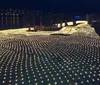 6m * 4m 672 Árbol LED Malla de techo Casa de techo Fairy String Light Light Lámpara de Twinkle Guirnalda para Festival Decoración navideña de vacaciones