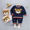 Baby Mädchen Boy Trainingsanzug Set Plus Samt Kinderbekleidung Set 2019 Winter Neue Koreanische Kinder Kleidung Buchstaben Cartoon Composite Samt