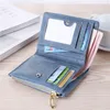 Wallet Women Leather Card Holder Ladies Purse Purple Pink cinza azul preto carteira fêmea PU Couather Bank Id Credit W101280S