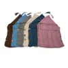 Sacs de couchage nouveau-né bébé tricot à capuche Swaddle gland solide couvertures faites à la main boutons Wraps Costume Crochet sacs de sommeil TTA2050