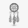 NOWY PRZYJRÓŻNIK 925 STERLING SREBRNY SPIRTY Dreamcatcher Dangle Charm Fit Oryginalny europejski bransoletka mody Akcesoria 260i