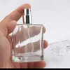 50ml Clear Black Portable Glass Perfume Spray Bottles Empty Cosmetic Containers With Atomizer For Traveler JXW467