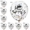Número Birthday Party balões Foil Confetti Transparente balões Crown Feliz Aniversário Decoração 40 Designs DHW3770 Atacado
