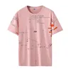 HIO HOP Losse Heren T-shirts Casual Print 2020 Zomer Korte Mouwen Zwart Wit T-shirt Tees Plus Oversize L-6XL 7XL 8XL 9XL