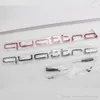 Quattro Logo Emblème Badge Voiture 3D Autocollants ABS Quattro Autocollants Grille Avant Garniture Inférieure Pour Audi A4 A5 A6 A7 RS5 RS6 RS7 RS Q3 Voiture A270u