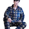 Men's Sleepwear Chinese Dragon Pijama Man Long Sleeve Cardigan Male Pajama Set Men Thick Warm Flannel Pyjamas For Suit Homewe314i