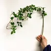 Decoratieve bloemen kransen lange ficus boom takje takje kunstmatige eucalyptus plastic nep planten groene bladeren bruiloft decoratie faux f9765579