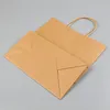 Geschenktüte aus Kraftpapier, Geschenktüten mit Griff, braune Papiertüten für Geschenke, Einkaufsverpackungen