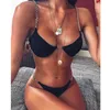 Sexy Bikini Swim wear Women Swimsuit Solid Bikinis Set Push Up Low Waist Bathing Suits Beach Swimming Suit For Woman