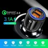 QC3.0 быстрая зарядка 3.1A Быстрая зарядка Автомобильное зарядное устройство Dual USB Быстрая зарядка телефона для сотового телефона