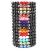 Lava Rock Pedra Pedra Pulseira Charme Pedras Naturais Turquesa Tigre Olho Bead Braceletes Moda Jóias Artesanato Homens Chakra