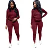 Woman Tracksuits Autumn Jackets Pants Sweatsuit Two Piece Outfits Long Sleeve Coats Solid Outwear Slim Leggings Pullover Pants Suits B5975