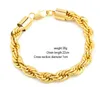 10MM Hip Hop Corda intrecciata Catene Set di gioielli Oro argento placcato Spessa Pesante Collana lunga Bracciale Bangle Per uomo Rock Jewelry GB1191