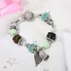 bijoux design de luxe gros-t femmes bracelets perles en pierre naturelle Serials mer charme Bracelet GLACÉ Bracelet NE983-3