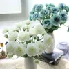 3 têtes faux artificiel Eustoma Grandiflorum Lisianthus bouquet noël fête de mariage maison décorative fleur branche