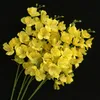 Düğün Centerpieces Ev partisi Dekorasyon 8 renkler için Yapay Orkide Çiçek 20 kafaları / adet İpek Hollyhock Sahte Hibiscus 27.56"