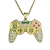 Hot Hip Hop Game Machine Handle Pendant Halsband Mens Full Crystal Heavy Fashion Iced Out Controller