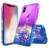 Étui de luxe de paillettes liquide brillant étincelant brillant Bling Diamant mignon pour Iphone XR XS Max 7 8 plus Samsung S9 S10 S10E Plus