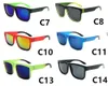 lato mężczyzna nowa moda Kolorowe okulary przeciwsłoneczne składane Kolor rtęci reflektory 15 kolorów plastikowa kobieta Sportowe okulary rowerowe darmowa wysyłka