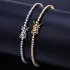 Hip Hop Bracelets Jewelry For Men Women Luxury Grade Quality Bling 25mm Zircon Bracelets Exquisite 18K Gold Plated Tennis Bracele3546961