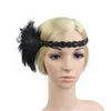 1920s Headpiece Feather Flapper Headband Great Gatsby Hoofdtooi Vintage 9.7