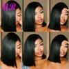 Short human hair ombre bob wigs Lace Front Wigs Brazilian Straight Bob Wig Pre Plucked Hairline Wigs For Black Women dhgate 150% Density