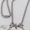 Ali croce collana portachiavi lettera stampa cuore collane personalizza portachiavi moda collana in argento per le donne uomini regalo VT1744