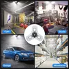 Luci da garage a LED Lampada sensore radar deformabile 60W E27 6000lm Lampada da officina regolabile a tre ante Luce di parcheggio per magazzino