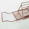 Roestvrijstalen badkuip rack douche organizer badkuip caddy dienblad met uitstrekkende zijden boekhouder Rose gouden badkamer planken GGA2883