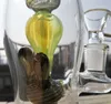 5mmの厚いボッツ溶岩のランプのガラスの水管のユニークなデザインのオイルの掘削されたまっすぐなチューブガラス棘のビーカーDABリグのボウルXL-LX3