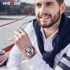 cwp WEIDE Relojes Hombre Deporte de Lujo Militar PU Correa de Cuero marrón Pulsera Banda Movimiento de Cuarzo Reloj analógico Relojes de Pulsera Relogio Masculino