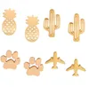 2019 nouveau alliage ananas/empreintes/Cactus/avion boucles d'oreilles pour femmes mode boucle d'oreille cadeaux livraison gratuite