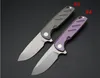 High End 4 Style TC4 Titanium Alloy Ball Bearing Flipper Folding Knife D2 Stone Wash Blad Fast Open Survival Folding Knives EDC Tools