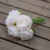 5 teste simulazione peonia fiori legati a mano peonia reale europea sposa bouquet da sposa all'ingrosso decorazione domestica fiore di seta peonia
