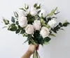 Flores artificiais de alta qualidade buquê de casamento decoração casamento flores 66cm altura real toque artificial rosa flor