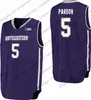 Jam Custom Northwestern College Basketball Purple White Tout nom numéro 4 Vic Law Jr. 5 Derrerk Pardon 14 Ryan Taylor 21 Turner Jersey