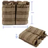 Tactical Mag Double Magazine Pouch Molle Bag Vest 액세서리 위장 위장 팩 카트리지 클립 캐리어 Ammo Holder Airsoft Gear No11-530