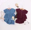 Baby Clothing Sets Kids Girls Cotton Linen Top Ruffle Shorts Suits Infant Short Sleeve T-shirt Skirts Newborn Boutique Clothing YP906